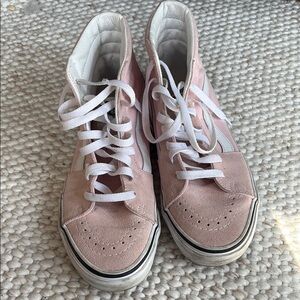 Pink Vans Sk8 hi High-Top Sneakers women’s 9